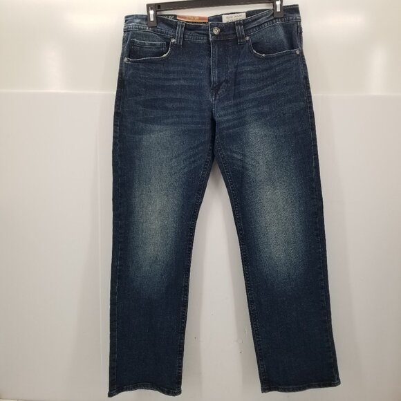 TK Axel Jeans Men’s 34 X 32 Slim Boot Cut Med Blue Denim Stretch 5 Pockets NWT - Picture 5 of 10